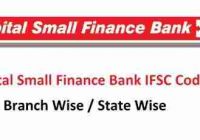 Capital Small Finance Bank IFSC Codes