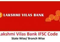 Lakshmi Vilas Bank IFSC Codes