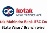 Kotak Mahindra Bank IFSC Codes