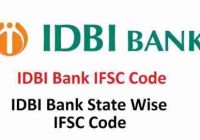 IDBI Bank IFSC Codes