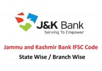 Jammu & Kashmir Bank IFSC Code